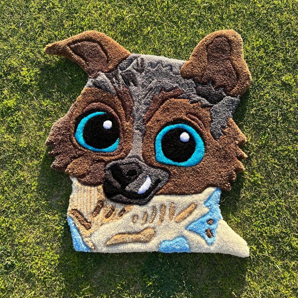 Hand Tufted Acrylic Rug of Perrito from Puss in Boots movie